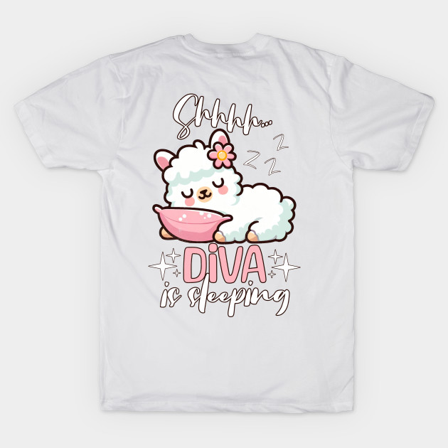 Cute Baby Llama Sleeping by alcoshirts